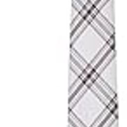 Men White Check Formal Tie-image-74