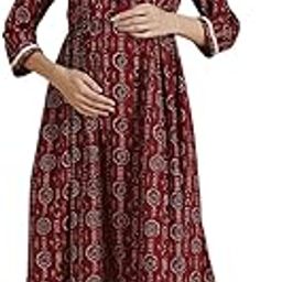 Women's Rayon Maternity Kurti for Feeding Zippers-image-95