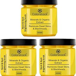 COLORSTOCK Neck and Back Brightening Scrub (Pack of 3, Each 100 Gram)|Body Scrub to Remove Dead Skin Ideal Use for Men and Women Scrub for Tan and Dead Cell Removal Gentle Exfoliation|-image-10