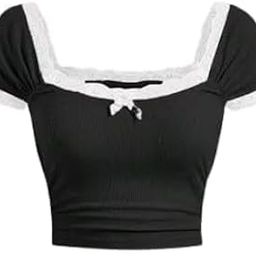 Half Sleeves Solid Designer Lace Lycra Top for Women's-image-104