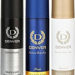 DENVER Black.code Original, Pride & Imperial Nano Deodorant Spray For Men, 50ML Each, Pack of 3-22