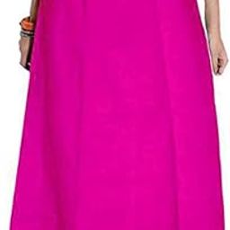 apsra ls Women Cotton Saree Petticoat Underskirt Bollywood Indian Lining for Sari Pink-picture-3