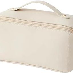 2022 New Large-Capacity Travel Cosmetic Bag, Large Travel Makeup Bag, Waterproof Portable Leather Makeup Bags, Double-Layered Cosmetic Bag, Multifunctional Storage Makeup Bags for Women-image-12