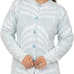 Womens Winter wear Full Sleeve self Design Cardigan Blue-image-96