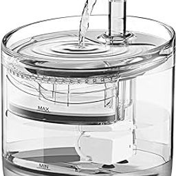 Automatic Cycle Multiple Filtering Cat & Dog Water Fountain | 64oz/1.8L Automatic Pet Drinking Fountain with Quiet Pump, Transparent Bowl, Hygienic Water Dispenser for Cats, Dogs & Multiple Pets-12