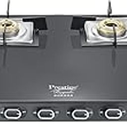 Prestige Royale Quadra 4 Burner Glasstop Glass Stove|Superior Toughened Glass|5 Year Warranty| 3-Way Nozzle Design|Tri-Pin Jumbo Burner |Uniquely Designed Pan Support |Elegantly Designed Knobs|Black-image-53