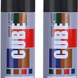 CUBE Matt Black Spray Paint | 2 X 400 mL | for Metal, Plastic, Wood, Car & Bike | Fast Drying, Brilliant Finish, No CFCs, Interior & Exterior Use-88