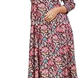Purple Rayon Embroidered A Line Kurta-image-3