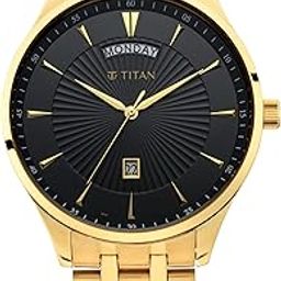Regalia Opulent Black Dial Analog with Day and Date Stainless Steel Strap Watch for Men-NR90127YM02/NT90127YM02-20