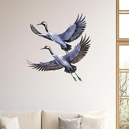 UJEAVETTE Crane Wall Decor Housewarming Gift Wall Sculptures for Yard Farmhouse Garden-image-84
