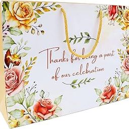TASCHE Jayavarapu Celebration Design Printed Paper Gift Carry Bags | Gift Bags For Return Gifts, Wedding, Birthday And Presents (9 * 12 * 4 Inches) (Pack Of 50) - Multicolor-40