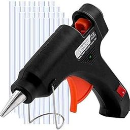 FEDUS 100W Heavy Duty High Temp Glue Gun with Glue Sticks for Gluing Crafts, Small Art Projects, Jewelry, Fabric, Professional Tool with Stand, On Off Switch- 5 Glue Stick - Multicolor-picture-28
