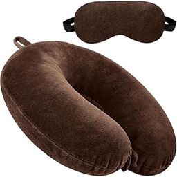 Premium Neck Pillow for Travelling Airplane Travel Pillow Comfortable Head Rest Neck Holder Pillow I Unisex I Multipurpose I Brown-image-50