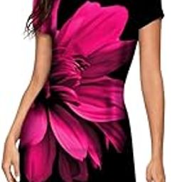 Women's Beautiful Floral Black Bodycon Western Dress (Stretchable)-picture-1