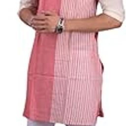 Handloom Pure Cotton 3/4 Sleeves Regular Fit Straight Printed Kurta with Payjama Set for Men and Boys-image-1