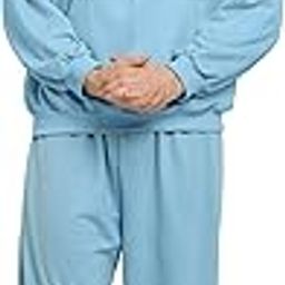 CANIDAE Men's Fleece Long Sleeve Pullover Hoodies Set Full Length Winter Nightwear Pajama and Hoodie Set Tracksuit Gym Suit Night Suit-image-91