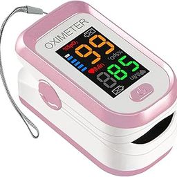 CRFISH Heart Rate Oxygen Monitor, Blood Oxygen Saturation Monitor, SPo2 with Perfusion Index and Breath Reading, Large Display, Carrying Bag Packaging and Drawstring, Blue-54