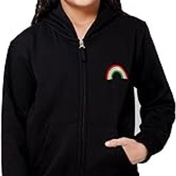 Alan Jones Clothing Solid Cotton Girls Hooded Sweatshirt-image-64