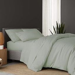 DOZ Duvet Cover Set, 100% Viscose derived from Bamboo, Organically Grown, Buttery Soft, Cooling Duvet Covers, High GSM, 1 Duvet Cover and 2 Pillowcases, 106"x90" (Sage, King/Cal King)-image-17