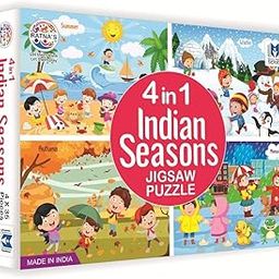 Ratna's 4 in 1 Indian Seasons Jigsaw Puzzle for Kids. 4 Jigsaw Puzzles 35 Pieces Each-28
