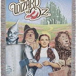 Wizard of Oz, Group Metallic Woven Tapestry Throw Blanket, 48" x 60"-image-72