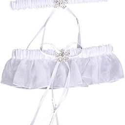 CALANDIS™ Elastic Bow Wedding Bridal Lace Leg Garter for Brides Bridesmaid White | Garters | Bridal Accessories | Wedding & Formal Occasion-image-23