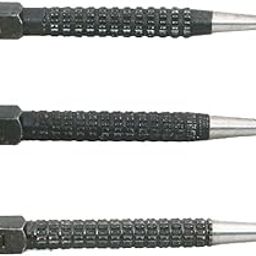 UJEAVETTE Center Punch, 3Pcs/Set Heavy Duty Centre Punch Steel Metal Spring Loaded Marking Hole Tool-image-66