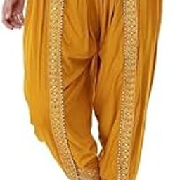 Plain Rayon Full Length Free Size Elastic Waist Dhoti Harem Pants Ethnic Bottom Wear for Women(28 Till 34) Mustard-image-92