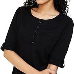 Women's Cotton Solid Regular Fit T-Shirt-image-68
