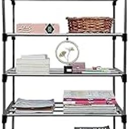 EXPOSURE Layer Collapsible Multipurpose Book Shelf Black (7 Layer)-5