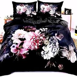 it&C's Imported Superfine Microfiber Cotton 3D Digital Printed All Seasos King Size Double Bed Elegant Bed Sheet Sets (Bedding Set) (Design40) 4 Pcs Set with Heavy Zipper Quilt Cover-image-31
