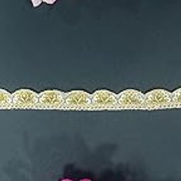 Golden Beads and Sequins Handwork Embellished Embroidered Border Lace for Dresses, Sarees, Lehenga, Suits, Blouse, Home Decoration (Golden5, 9 Meter)-image-61