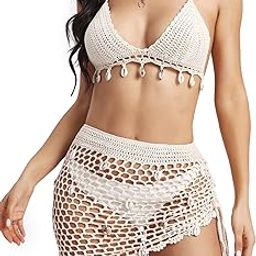 Women's Summer 2 Piece Swimsuit Bikini Beach Swimwear Cover Up Set-image-62