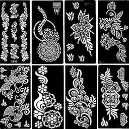Ivana's Tatto Stencil for | Hand | Body | Face | Heena Art Temporary Tatto for Girls & Women, Design No. 1051-image-58