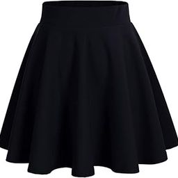 Skirt for Women Mini Skirts Versatile A-line Basic Stretchy Flared Skater Skirt-picture-45