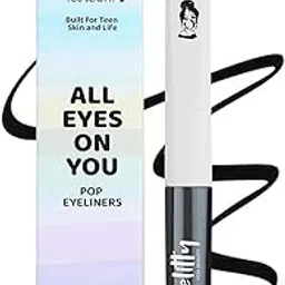 Elitty Waterproof Eyeliner - 4g Black Colour With Intense Matte Finish | Smudge Proof, Long Lasting Liquid Liner For Eye Makeup | Quick Drying Formula With Fine Tip For Smooth, Precise Application-picture-3