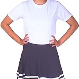 Women's Dryfit Tshirt & Skater Skirt with Shorts for Tennis, Pickle Ball, Badminton & Other Sports | for Casual Occassions-image-88