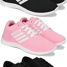 Sports (Walking & Gym Shoes) Running, Loafers, Sneakers Shoes for Women Combo(MR)-1708-1704-1629 Multicolor (Pack of 3)-image-85