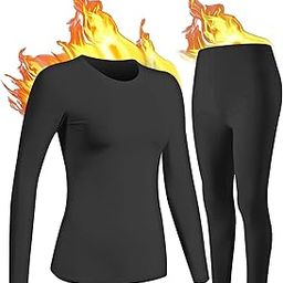 Womens Thermal Underwear Long Johns Base Layer Set for Women Athletic Underwear Set-image-20