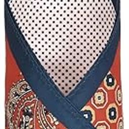 Men's Polyester Blend Multi Print Casual Style Pocket Square,Red,Free Size-image-90