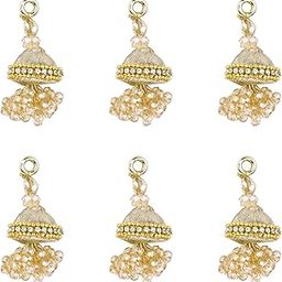 Handmade Ethnic Cutdana Latkan Tassel Set of 6 for Saree Pallu, Blouse, Suits, Dupatta, Lehenga Decor, DIY Art & Crafts-image-43