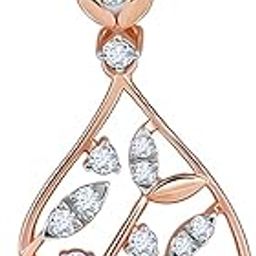 18K Rose Gold Leafy Affair Diamond Pendant|Gold Gifts for Women & Girls| With Certificate of Authenticity & BIS-Hallmarked Gold Jewellery-image-93