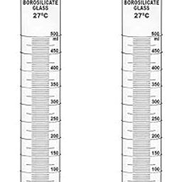 Octa Borosilicate 3.3 Glass Measuring Cylinder with Graduation Marks for Measuring of Liquids 500 ml (Pack of 2) Transparent-14