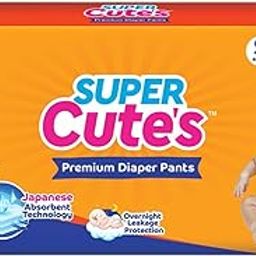 Super Cutes Premium Baby Diapers S Size, 40 Count, 4-8Kg, Super Soft and Rash Free Diaper Pants with 12 hrs Overnight Leakage Protection-71