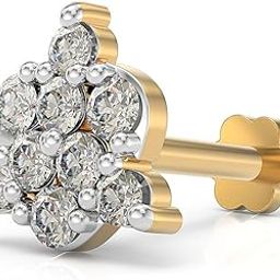 925 Sterling Silver 18K Gold Plated Nine Gem Radiance Nose Pin for Women and Girls | With Certificate of Authenticity and 925 Stamp-image-20