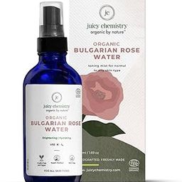 Juicy Chemistry Organic Rose Water (Hydrosol), 50 ml | Face Toner for Glowing, Brighter and Hydrated Skin | Made with Bulgarian Damask Roses - Clinically Tested-image-18