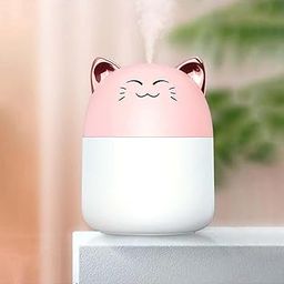 TAYCORE LIVING Lovely Small Air Humidifier Home Bedroom Mini 250ml USB Silent Purifier White Cat-picture-0