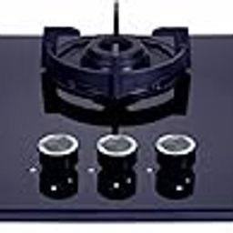 Elica Hob 3 Burner Auto Ignition Hobtop with Pan Support Heat Guard | Italian SABAF Triple Ring Brass Burner & Valve | 10 Yrs Warranty on Burner, 5 Yrs on Glass & Valve | Flexi 375 Lotus Ind Hd Brass-image-74