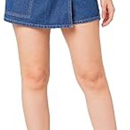 Women Slim Fit Mid-Rise Front Pocket Denim Skorts-image-61