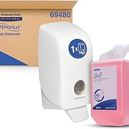 Kimberly-Clark Professional® Aquarius® Handwash/Foam Soap/Sanitiser Dispenser Combo with Scott® Luxury Foam Soap Refill (1L) (69480B)-image-65